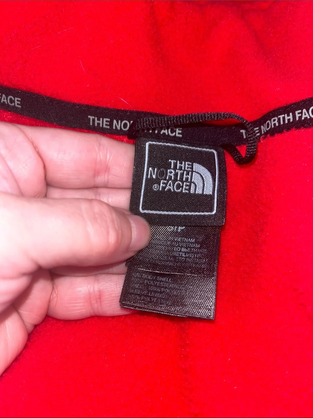 The North Face Men’s Bright Red Full-Zip Fleece Jacket Small